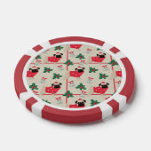 パグのクリスマス ポーカーチップ (シングル)