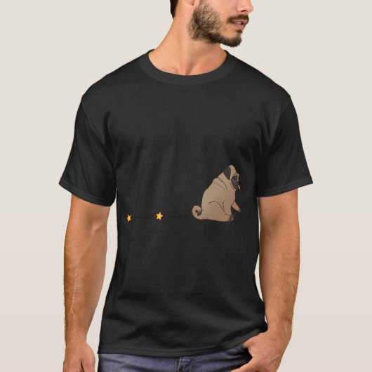 パグのケツ Tシャツ (正面)