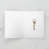 パグのサンタの足カード シーズンカード (内部)