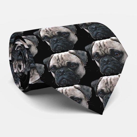 パグのタイ ネクタイ (ロール)