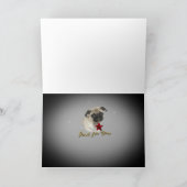 パグのトリオのサンタのカード シーズンカード (内部)