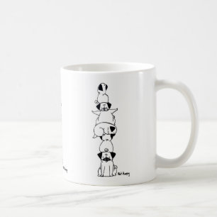 パグのトーテム コーヒーマグカップ