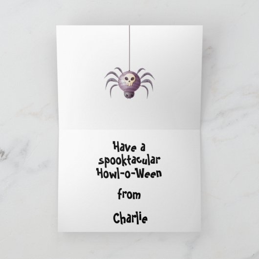 パグのハロウィン カード (内部)