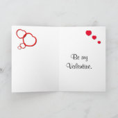 パグのバレンタインカード シーズンカード (内部)