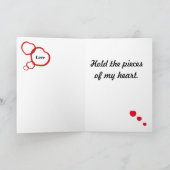 パグのバレンタイン シーズンカード (内部)