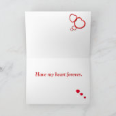 パグのバレンタイン シーズンカード (内部)