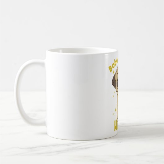 パグのボバ飲み コーヒーマグカップ (左)