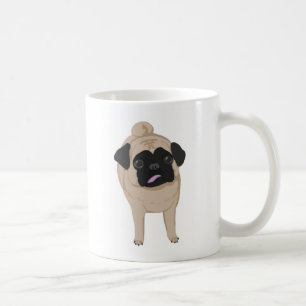 パグのマグの前部およびお尻 コーヒーマグカップ