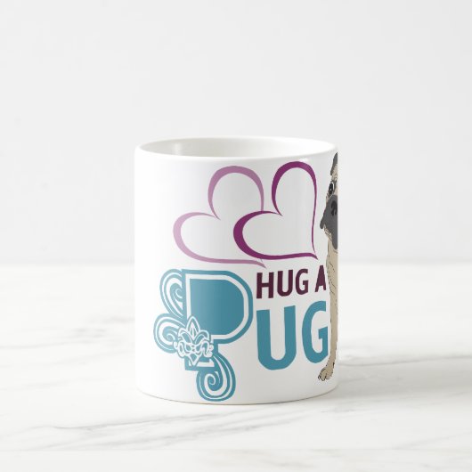 パグのマグを抱き締めて下さい コーヒーマグカップ (中央)