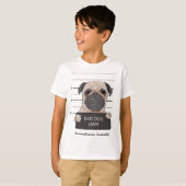 パグのマグショットが面白い  Tシャツ (正面フル)