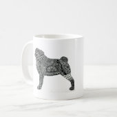パグのマグ コーヒーマグカップ (正面左)