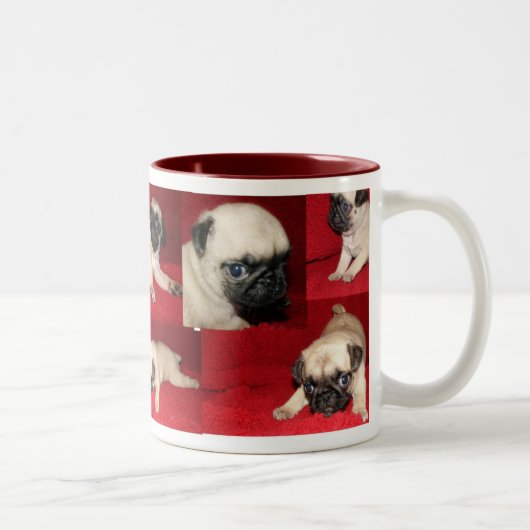 パグのマグ ツートーンマグカップ (右)