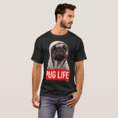 パグの元祖ライフ パグ Tシャツ (正面フル)