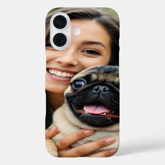 パグの写真をパーソナライズ・カスタマイズ Case-Mate iPhoneケース (裏面)