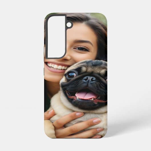 パグの写真をパーソナライズ・カスタマイズ SAMSUNG GALAXYケース (裏面)