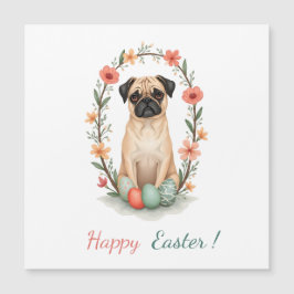 パグの写真を持つイースターカード
