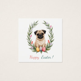 パグの写真を持つイースターカード