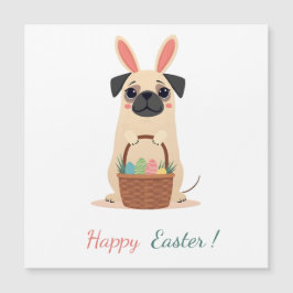 パグの写真を持つイースターカード