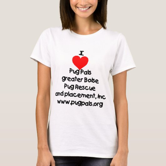 パグの友達のTシャツ Tシャツ (正面)