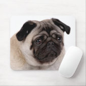 パグの口輪が付いているmousepad マウスパッド (マウス)