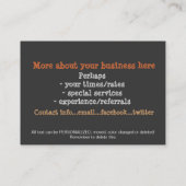 パグの名刺のtemplate_petのモデル、犬の歩く 名刺 (裏面)