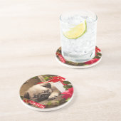 パグの子犬およびギフト用の箱 コースター (側面)