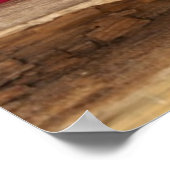 パグの子犬とギフトボックス ポスター (角)