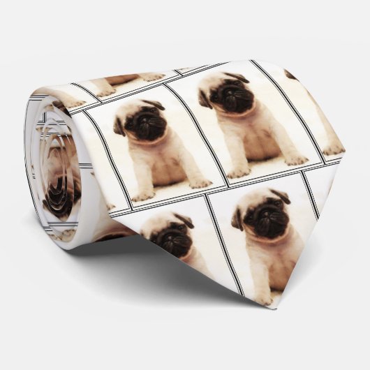 パグの子犬のタイ ネクタイ (ロール)