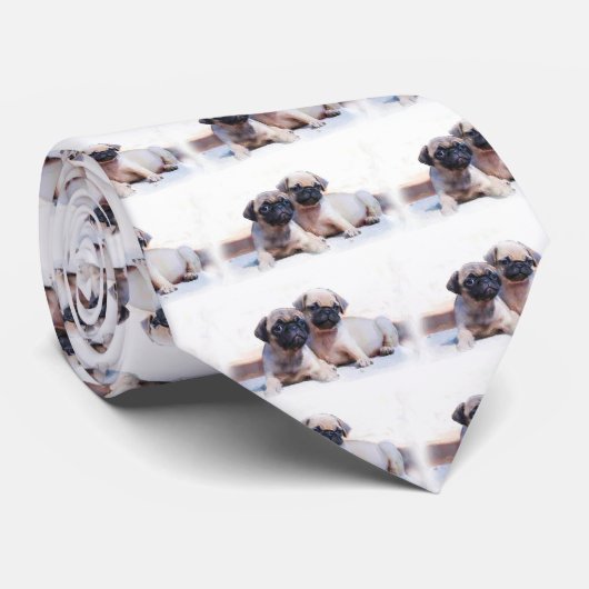 パグの子犬のネクタイ ネクタイ (ロール)