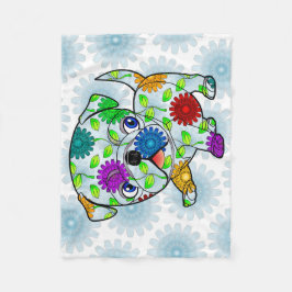 パグの子犬のベビーブランケット-フリース- 30" x40 " フリースブランケット