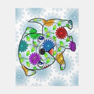 パグの子犬のベビーブランケット-フリース- 50" x60 " フリースブランケット