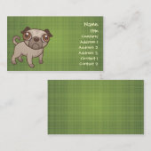 パグの子犬の名刺 名刺 (正面/裏面)