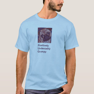 パグの子犬の顔のMen'sTワイシャツ Tシャツ