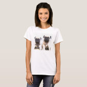 パグの子犬のTシャツ Tシャツ (正面フル)