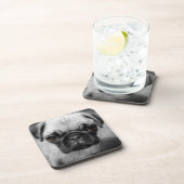 パグの子犬 コースター (右側)