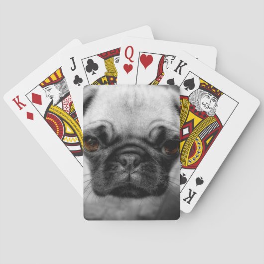 パグの子犬 トランプ (裏面)