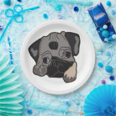 パグの子犬 ペーパープレート (パーティー)