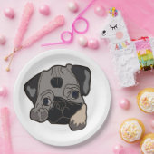 パグの子犬 ペーパープレート (パーティー)