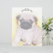 パグの子犬 レターヘッド (スタンド正面)