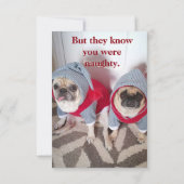 パグの小妖精や小人 招待状 (裏面)