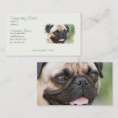 パグの小犬の名刺 名刺 (正面/裏面)