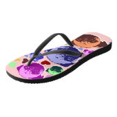 パグの小犬愛ハート ビーチサンダル (アングル)