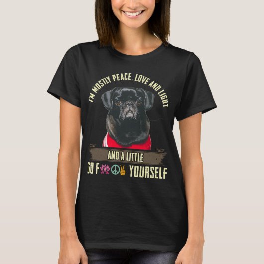 パグの心臓の鼓動 Tシャツ (正面)