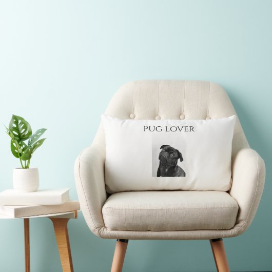 パグの恋人のLumbarの枕 ランバークッション (椅子)