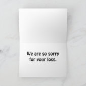 パグの悔やみや弔慰カード カード (内部)