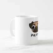 パグの愛情のあるマグ コーヒーマグカップ (正面左)