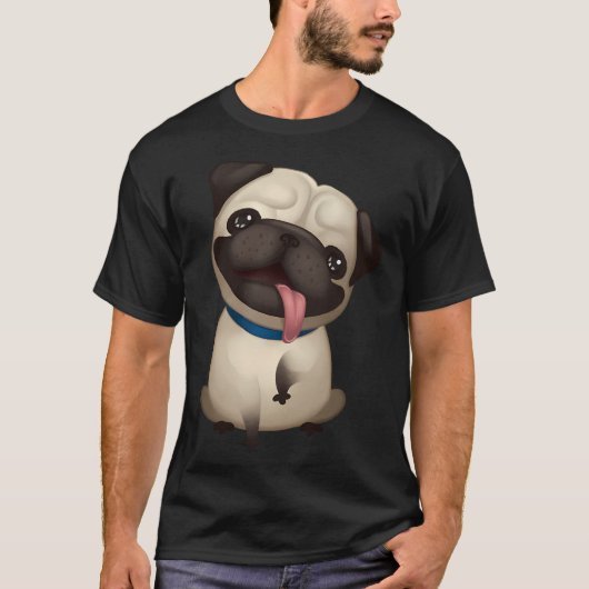 パグの抱擁 Tシャツ (正面)