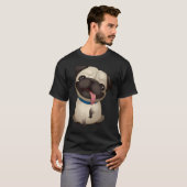 パグの抱擁 Tシャツ (正面フル)