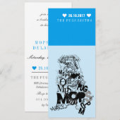 パグの招待状 招待状 (正面/裏面)