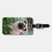 パグの挿入物あなた自身の写真 ラゲッジタグ (正面横)
